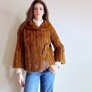Vintage Mid Century Real Fur Coat